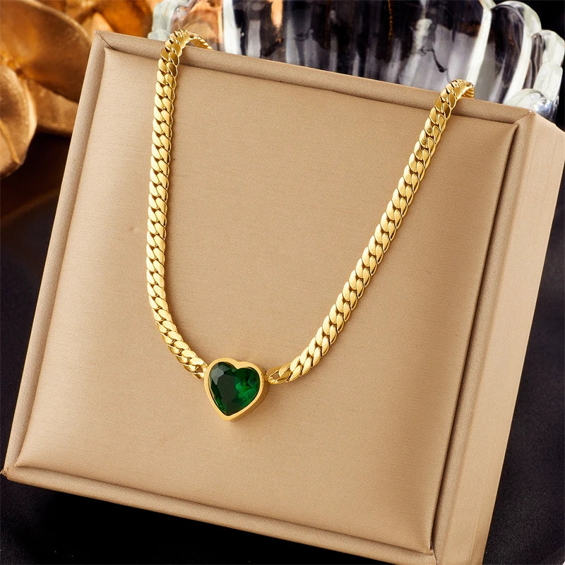 COLLAR Y PULSERA DE ACERO INOXIDABLE BAÑADO EN ORO 18K