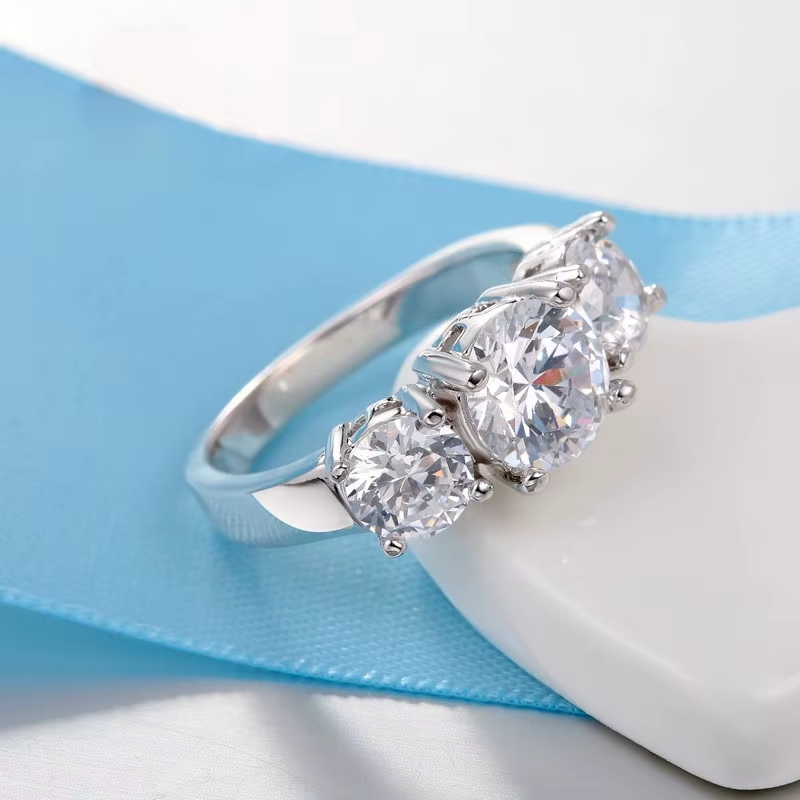 ANILLO DE PLATA 925 DE 3 PIEDRAS | JIMENA™