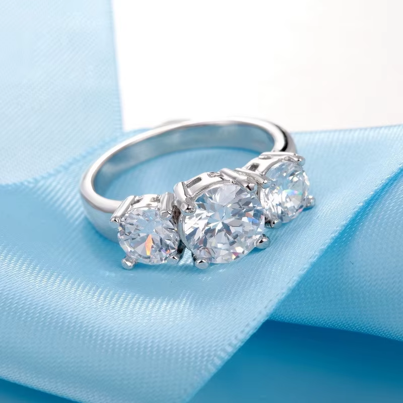 ANILLO DE PLATA 925 DE 3 PIEDRAS | JIMENA™