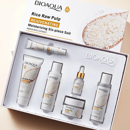 KIT DE LIMPIEZA FACIAL DE ARROZ BIOAQUA X5