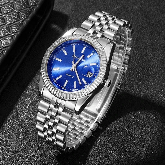 RELOJ SHAARMS DATEJUST DE ACERO INOXIDABLE.