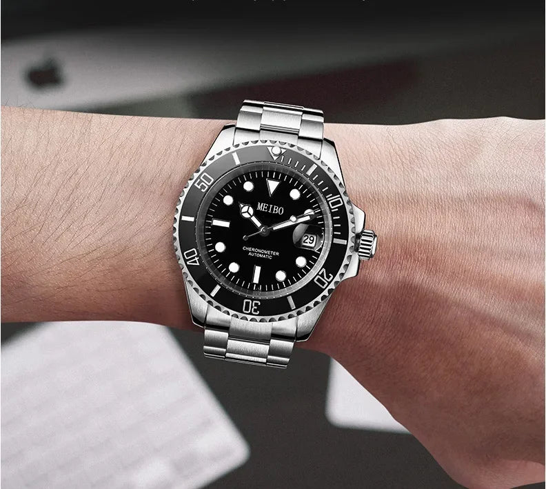 RELOJ MEIBO SUBMARINER DE ACERO INOXIDABLE