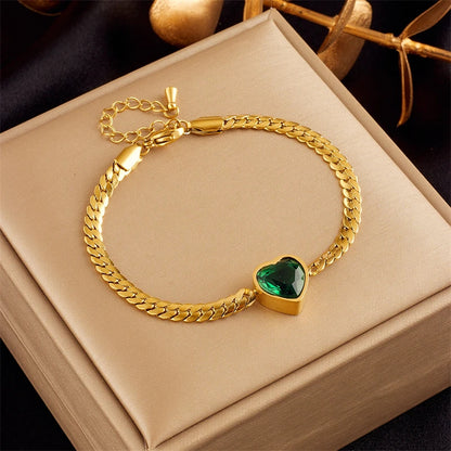 COLLAR Y PULSERA DE ACERO INOXIDABLE BAÑADO EN ORO 18K