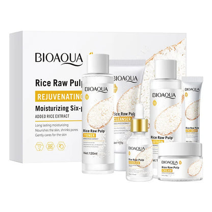 KIT DE LIMPIEZA FACIAL DE ARROZ BIOAQUA X5